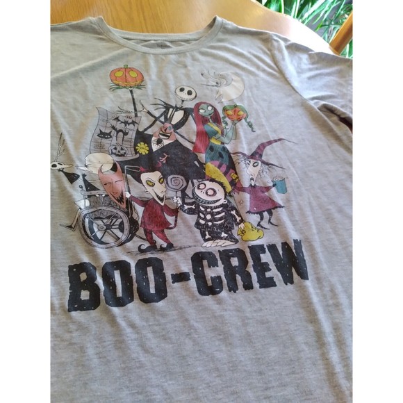 Tim Burton Nightmare Before Christmas Boo Crew Gray Shirt Top Tee Jr. XXL 19 VGC - Picture 8 of 8
